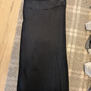 Abercrombie & Fitch Black Ribbed Pencil Skirt